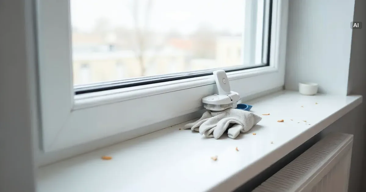 Nawiewnik higrosterowany zamontowany w górnym ramiaku okna PVC
